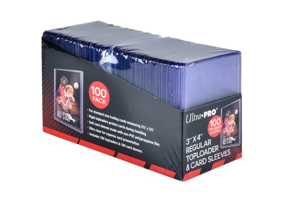 Ultra Pro 3X4 Top Loader 100ct Regular With Sleeves