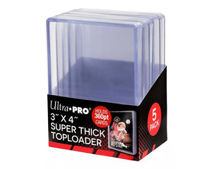 Ultra Pro 3X4 Top Loader 5ct Super Thick 360pt
