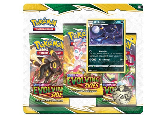 Pokemon Sword & Shield Evolving Skies 3 Pack Blister-Umbreon