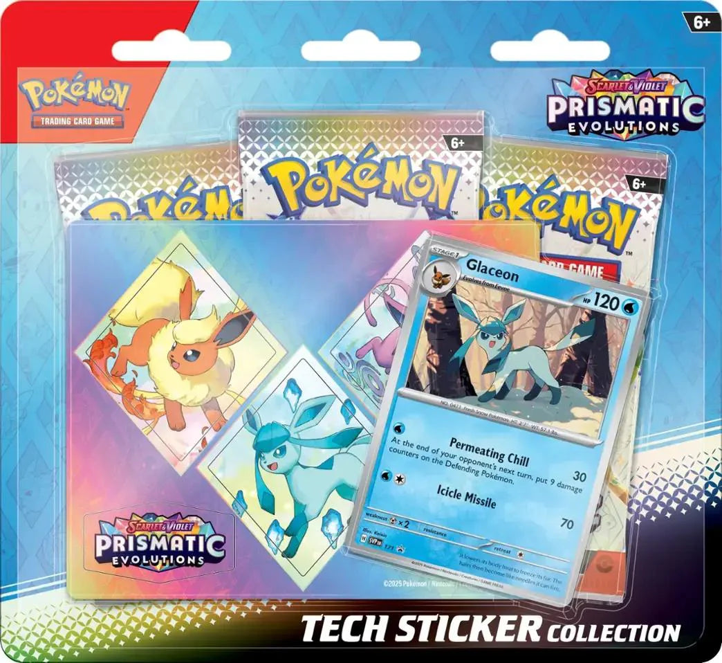 Pokemon Scarlet & Violet Prismatic Evolutions Tech Sticker Collection