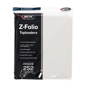 BCW Z-Folio 9-Pocket LX Album Toploader Binder White