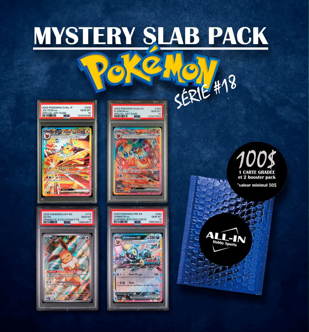 MYSTERY POKEMON SLAB PACK SERIES #18