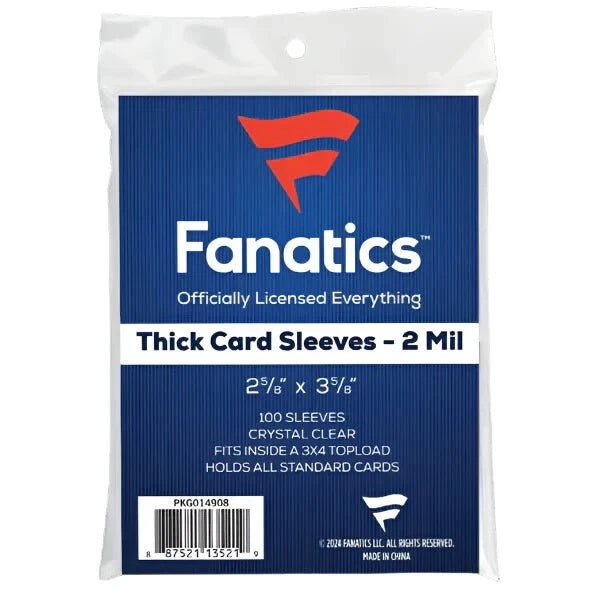 Fanatics Card Sleeves Thick Card 100ct