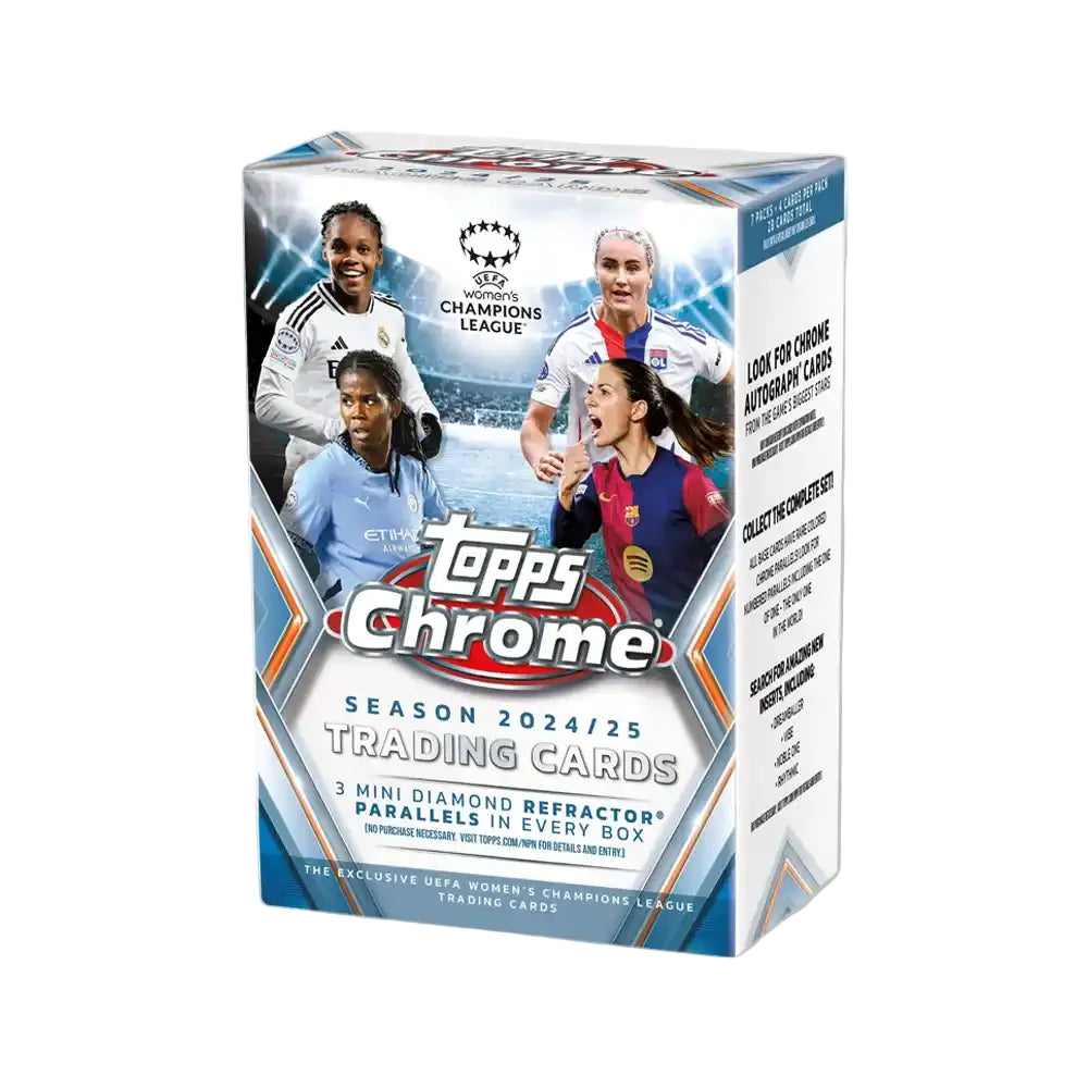 2024-25 Topps Chrome UEFA Women's Champions League Soccer Blaster Box