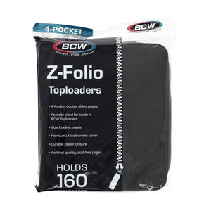 BCW Z-Folio 4-Pocket LX Album Toploader Binder Black