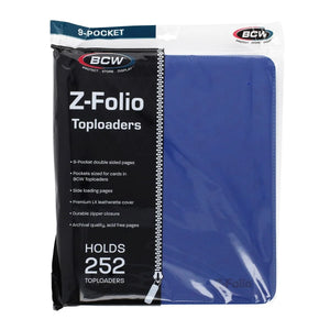 BCW Z-Folio 9-Pocket LX Album Toploader Binder Blue