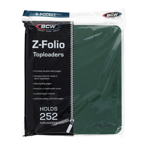 BCW Z-Folio 9-Pocket LX Album Toploader Binder Green