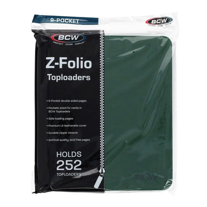 BCW Z-Folio 9-Pocket LX Album Toploader Binder Green